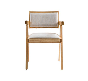 VIG Furniture Fern Natural Beige Dining Chairs Set Of 2 — Ergonomic Curved Back, Solid Rubberwood Frame, Plush Upholstery VGMA-MI-1116-NB