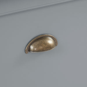 English Elm Modern Classic Hall Tree with Solid Poplar Feet, Double Hooks, Shoe Bench & Antique Hardware Organizer Gray W2275P210039