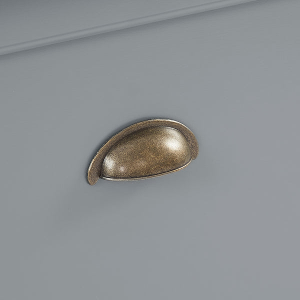 English Elm Modern Classic Hall Tree with Solid Poplar Feet, Double Hooks, Shoe Bench & Antique Hardware Organizer Gray W2275P210039