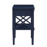 Comfort Pointe Marta Midnight Blue Nightstand Midnight Blue