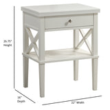 Comfort Pointe Marta White Nightstand White