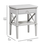 Comfort Pointe Marta Dove Gray Nightstand Dove Gray