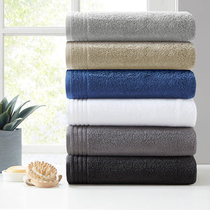 JLA Home 510 Design - 100% Cotton Zero-Twist 12-Piece Quick-Dry Towel Set — Ultra Fresh Antimicrobial, OEKO-TEX Certified Comfort 5DS73-0200