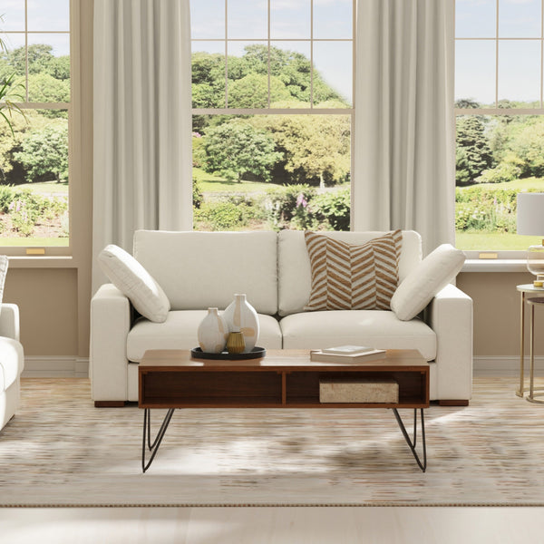 English Elm Charlie Cozy Deep Seater Loveseat Sofa - Plush Comfort, Sustainable Fabric, Perfect For Small Spaces B136P199202