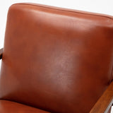 Comfort Pointe Austin Caramel Leather Gel Wooden Base Accent Chair Caramel