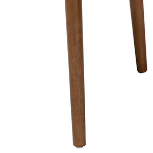 Baxton Studio Baxton Studio Wyatt Mid-Century Dining Chairs Set of 2 - Stylish Walnut & Grey Upholstered Comfort Florence Dining Chair