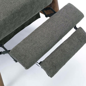 Comfort Pointe Soren Wood Arm Push Back Recliner Charcoal