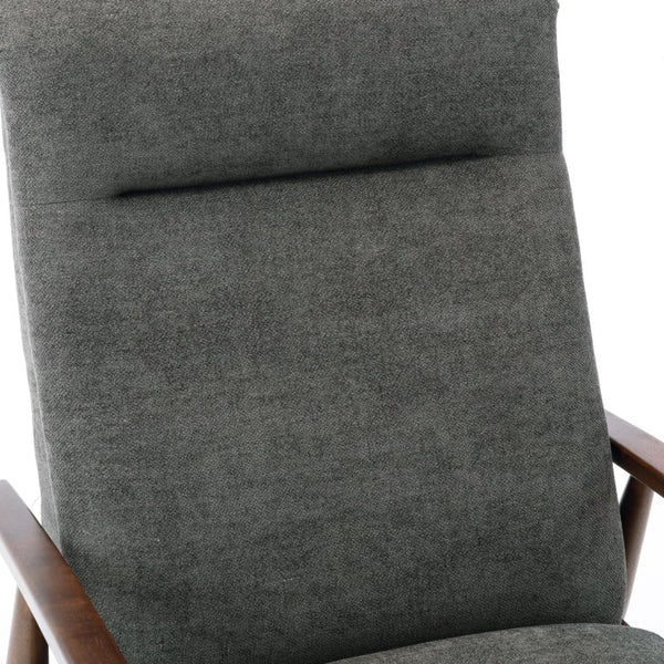 Comfort Pointe Soren Wood Arm Push Back Recliner Charcoal