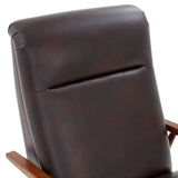 Comfort Pointe Solaris Wood Arm Push Back Recliner Burnished Brown