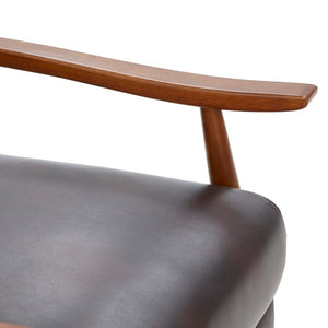 Comfort Pointe Solaris Wood Arm Push Back Recliner Burnished Brown