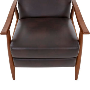 Comfort Pointe Solaris Wood Arm Push Back Recliner Burnished Brown