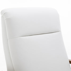 Comfort Pointe Solaris Wood Arm Push Back Recliner Milky