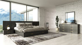 Modrest Manchester- Contemporary Dark Grey Bedroom Set