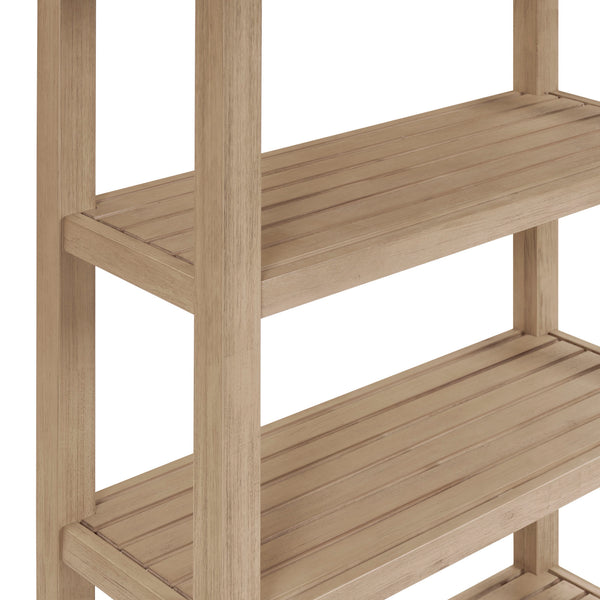New Pacific Direct Tiburon Versatile 75" Book Shelf - Stylish Display & Pantry Storage In Drifted Sand Or Amber Finish Drifted Sand  802275-ds-npd