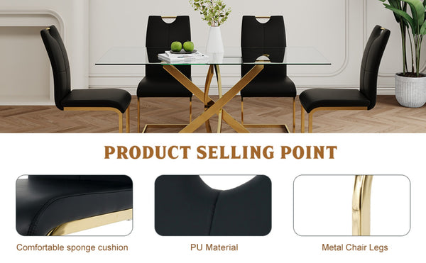 English Elm Modern Faux Leather Dining Side Chairs with Chrome Legs Ergonomic Set of 2 W210127291