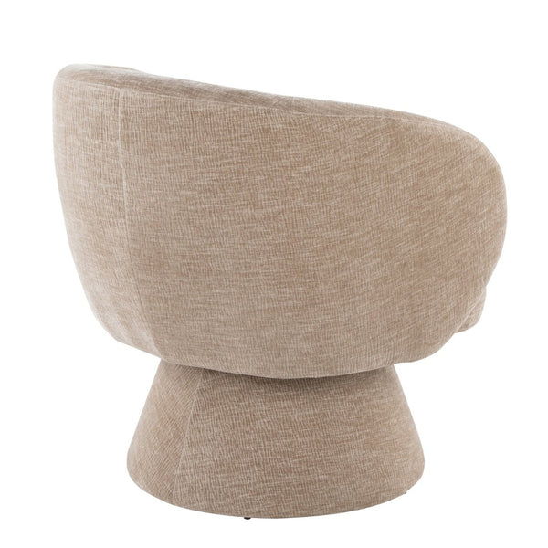 English Elm Swivel Accent Chair Silver Velvet Seat Gold X Pedestal Base Glam Living Room Light Brown B202P471333