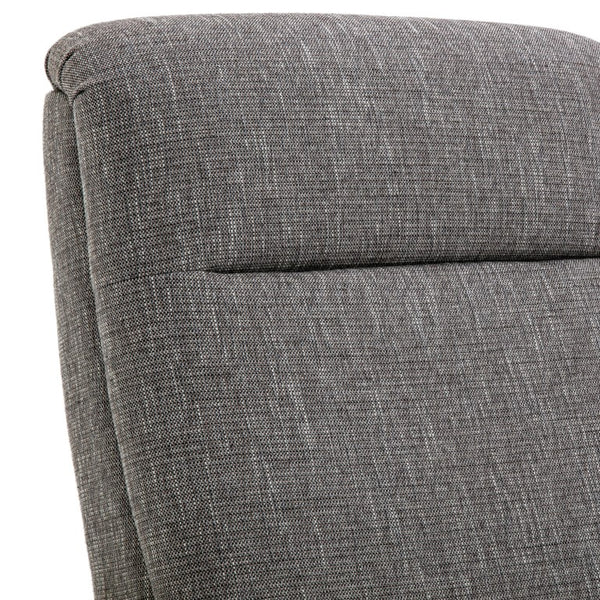 Comfort Pointe Terni Wood Arm Push Back Recliner in Performance Fabric Ashen Grey