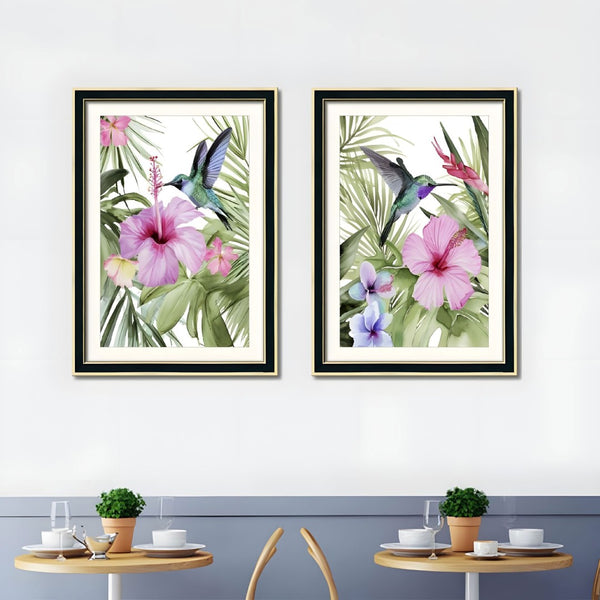 English Elm Set Of 2 Pelican Bird Framed Wall Art - Elegant Coastal Prints With Solid Wood Frames For Home Décor T3976P383230-GIGA