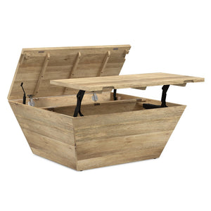 English Elm Abba Solid Mango Wood Lift Top Coffee Table with Dual Hidden Storage Compartments Natural B136P429093