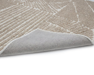 Sunpan Corinthia Hand-woven Rug - Luxurious Abstract Design In Soft Wool And Viscose For Elegant Spaces Taupe Wool Blend 111982