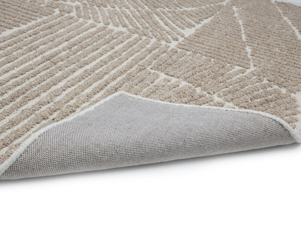 Sunpan Corinthia Hand-woven Rug - Luxurious Abstract Design In Soft Wool And Viscose For Elegant Spaces Taupe Wool Blend 111982