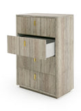 VIG Furniture Nova Domus Roma - Modern Faux Travertine + Gold Chest VGAN-ROMA-CHEST