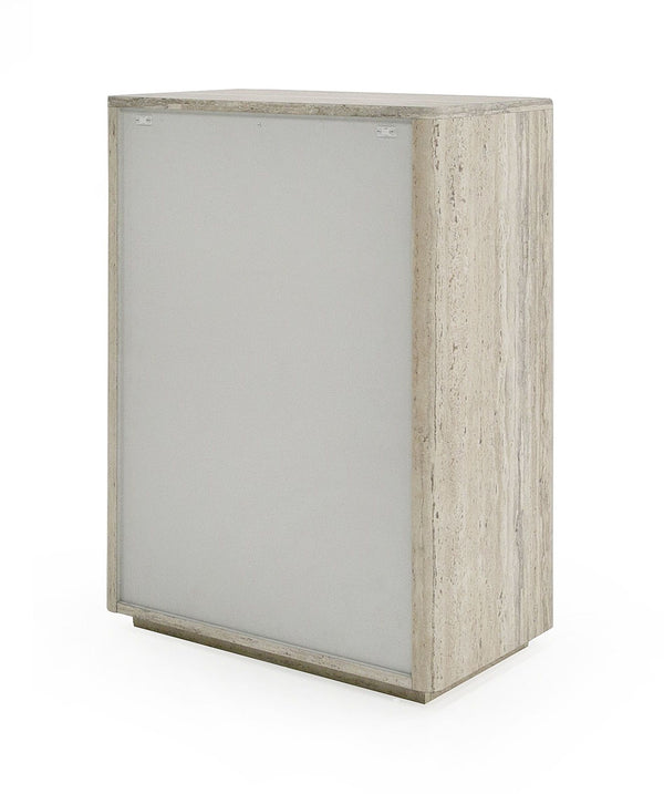 VIG Furniture Nova Domus Roma - Modern Faux Travertine + Gold Chest VGAN-ROMA-CHEST