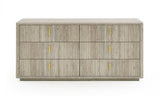 VIG Furniture Nova Domus Roma - Modern Faux Travertine + Gold Dresser VGAN-ROMA-DRS