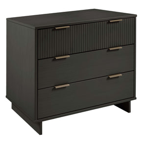 English Elm Granville 38" Dresser In Charcoal Gray – Stylish 3-Drawer Storage With Glam Accents For Modern Decor B365S00078