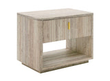 VIG Furniture Nova Domus Roma - Modern Faux Travertine + Gold Nightstand VGAN-ROMA-NS