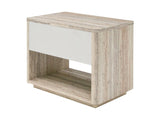 VIG Furniture Nova Domus Roma - Modern Faux Travertine + Gold Nightstand VGAN-ROMA-NS