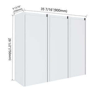 English Elm 12" Bathroom Side Cabinet - Space-Saving Design With Reversible Soft-Close Doors For Modern Storage W999S00279