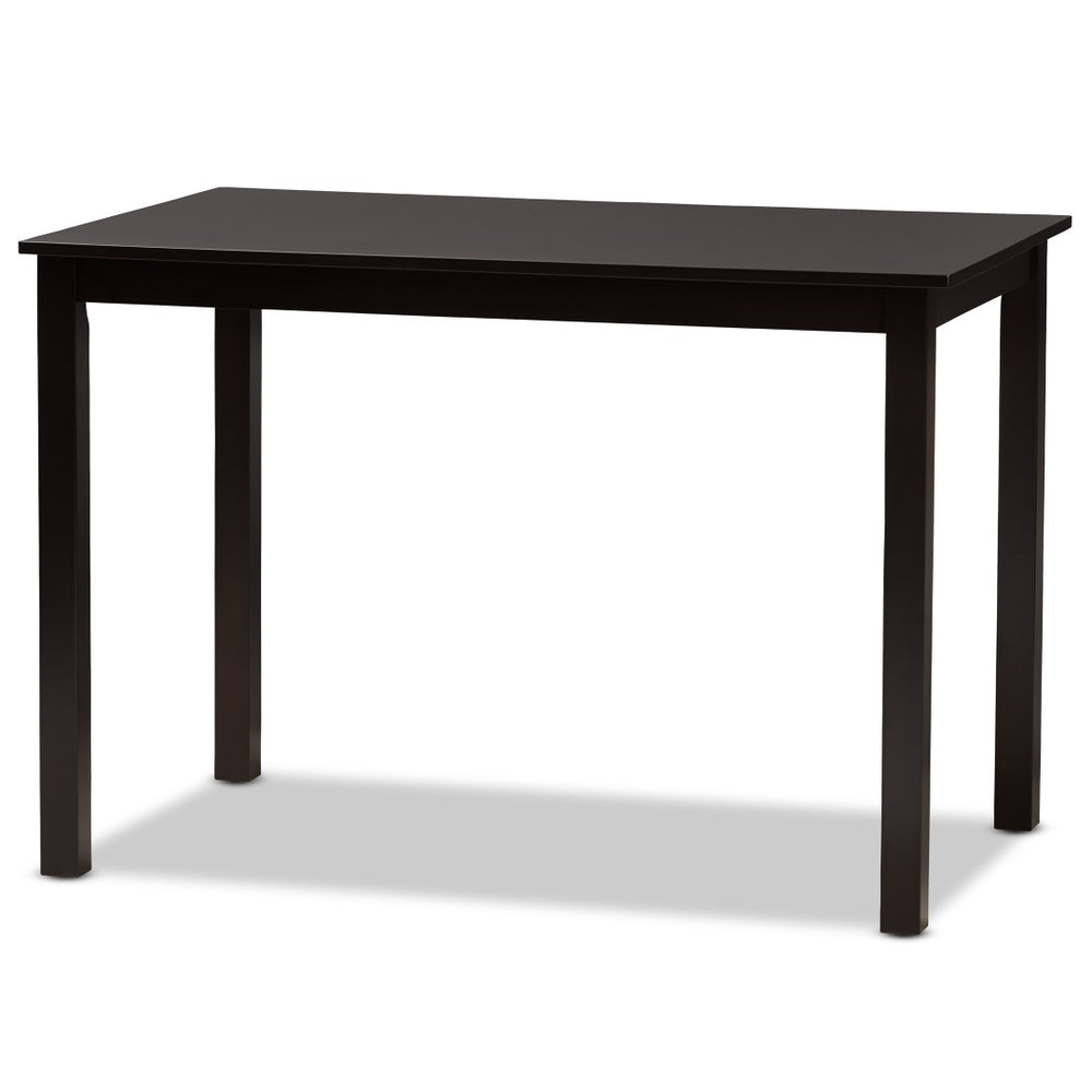 Baxton Studio Baxton Studio Eveline Modern Wood Dining Table – Stylish 43-Inch Design for Compact Spaces Espresso RH7006-Dark Brown-DT