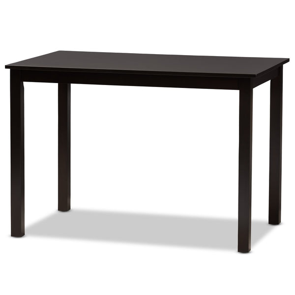 Baxton Studio Baxton Studio Eveline Modern Wood Dining Table – Stylish 43-Inch Design for Compact Spaces Espresso RH7006-Dark Brown-DT