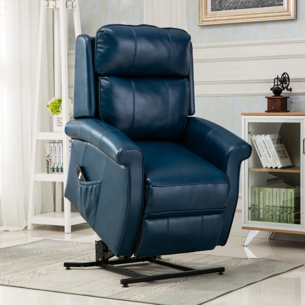 Comfort Pointe Lehman Navy Blue Traditional Lift Chair Navy Blue