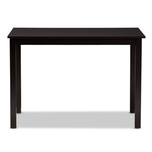 Baxton Studio Baxton Studio Eveline Modern Wood Dining Table – Stylish 43-Inch Design for Compact Spaces Espresso RH7006-Dark Brown-DT