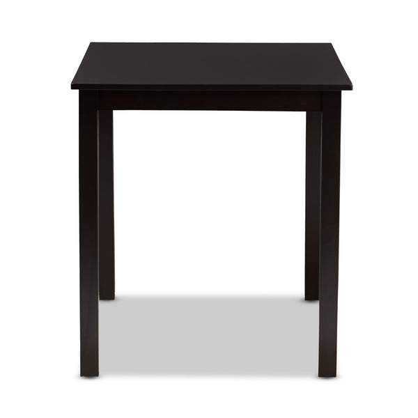 Baxton Studio Baxton Studio Eveline Modern Wood Dining Table – Stylish 43-Inch Design for Compact Spaces Espresso RH7006-Dark Brown-DT