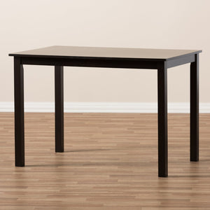 Baxton Studio Baxton Studio Eveline Modern Wood Dining Table – Stylish 43-Inch Design for Compact Spaces Espresso RH7006-Dark Brown-DT