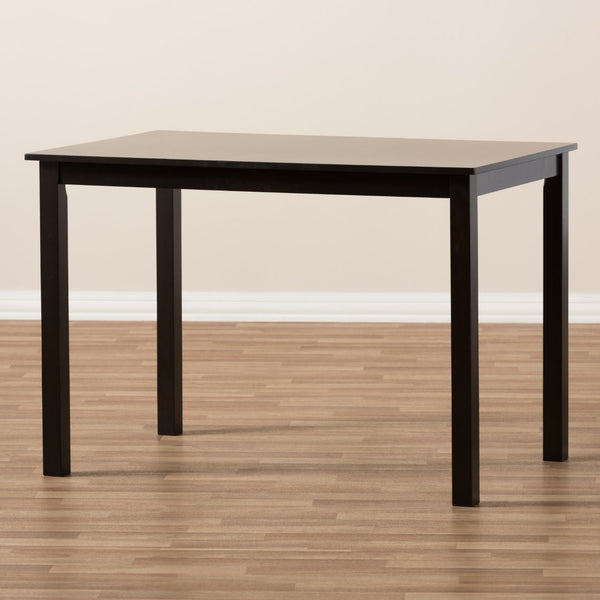 Baxton Studio Baxton Studio Eveline Modern Wood Dining Table – Stylish 43-Inch Design for Compact Spaces Espresso RH7006-Dark Brown-DT