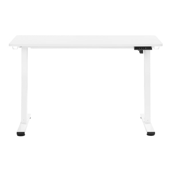 OSP Home Furnishings Primo Electric Sit Stand Desk with Laminate Top and Heavy Duty Steel Frame for Home Office 48"W PMO4823-WH