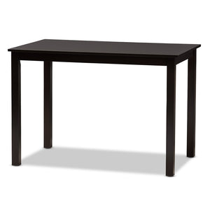 Baxton Studio Baxton 5-Piece Contemporary Dining Set in Grey Upholstery & Dark Brown Finish for Compact Spaces RH146C-Dark Brown/Grey Dining Set