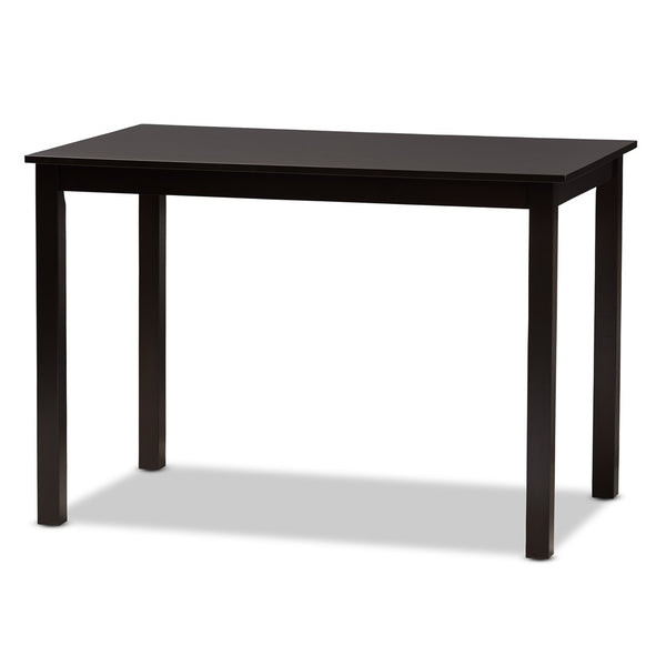 Baxton Studio Baxton 5-Piece Contemporary Dining Set in Grey Upholstery & Dark Brown Finish for Compact Spaces RH146C-Dark Brown/Grey Dining Set