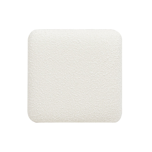 English Elm Jennifer Taylor Home - Lucia Handcrafted 25.5" Backless Boucle Counter Stool – Eco Resin Rattan Frame, Ivory White Comfort B2719P238395