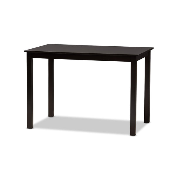 Baxton Studio Baxton Studio Mia 5-Piece Dining Set - Modern Dark Brown Faux Leather Chairs & Shaker Table Design RH5992C-Dark Brown Dining Set