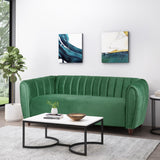 Christopher Knight Home® - Noble House - Richland Modern Glam Velvet Channel Stitch 3 Seater Sofa