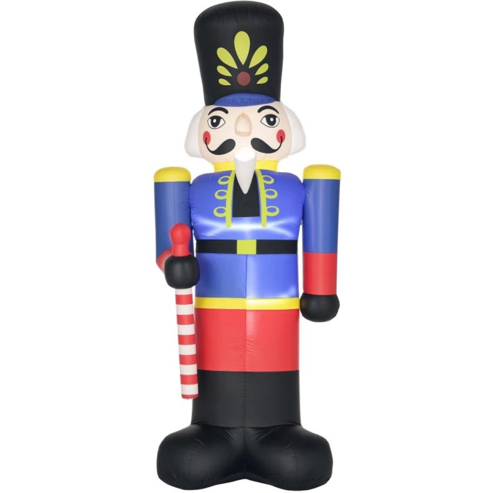 English Elm Blow-up Nutcracker Soldier 8 Foot Tall Led Yard Inflatable Holiday Lawn Decor T3971P414728