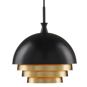 Salviati Black and Gold Pendant Light - Contemporary Mid-Century Design with Adjustable Height