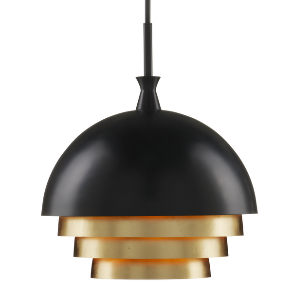 Salviati Black and Gold Pendant Light - Contemporary Mid-Century Design with Adjustable Height