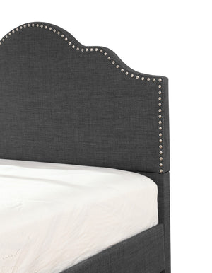 English Elm Wallace & Bay - Gray Queen Upholstered Bed - Elegant Charcoal Gray Design With Solid Wood Support For Lasting Comfort B2709P212292-GIGA