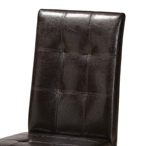 Baxton Studio Baxton Studio Elira Modern 5-Piece Dining Set with Dark Brown Faux Leather & Sculptural Base Design Elira-Dark Brown-5PC Dining Set